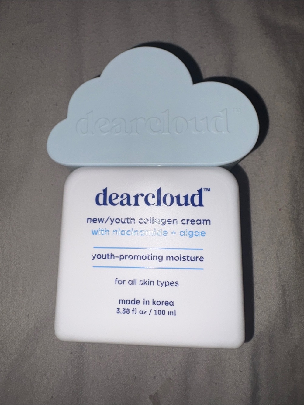 Dearcloud Youth Collagen Cream Niacinamide Algae Moisturizer 100ml NIB